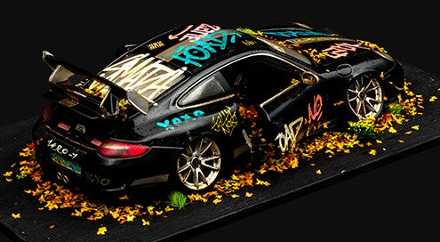 JJ Adams - 'Stolen Recovered - 'Porsche 911 - GT3 RS - Black'-  Original Sculpture