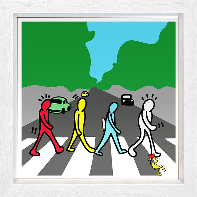 TBOY - 'Abbey Road  (The Beatles)' - Keith Haring 12" Album Series - Framed Limited Edition