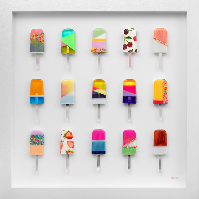 Dotty - 'Ice Ice Baby - Original Artwork XII' - Framed Resin Installation