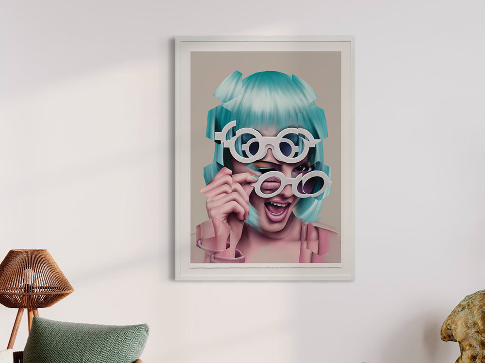 Wolf Blazar - 'Wink Wink'-  3D Framed Exclusive Editions