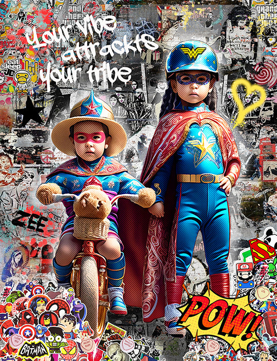 Zee - 'Your Vibe Attracts Your Tribe' - Framed Original