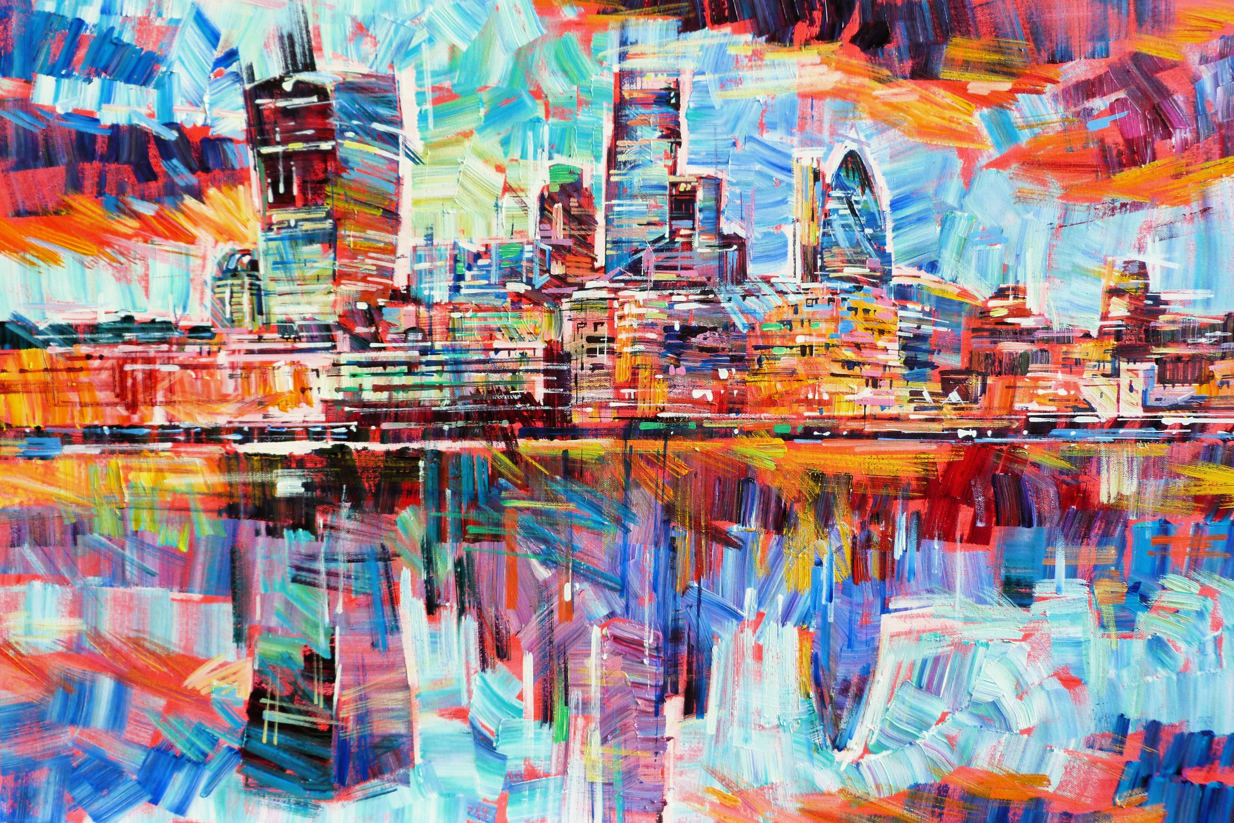 Colin Brown - 'Banking Reflections' - Framed Original Art