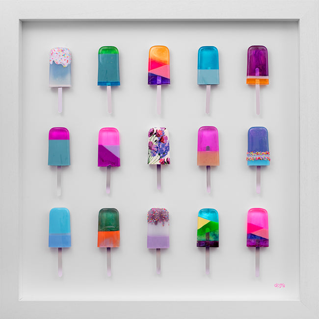 Dotty - 'Ice Ice Baby - Original Artwork XIV' - Framed Resin Installation