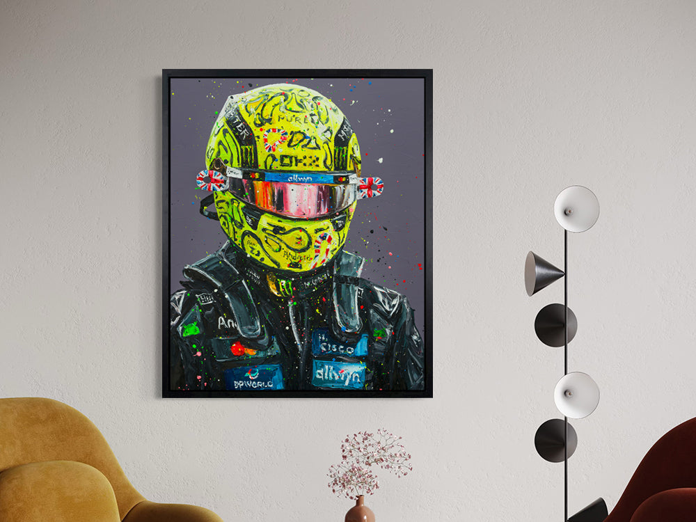 Paul Oz  'Lando - Silverstone '25" - Framed Limited Edition (Print & Canvas)