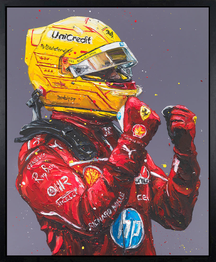 Paul Oz  'El Primo II'- Lewis Hamilton Framed Limited Edition (Print & Canvas)
