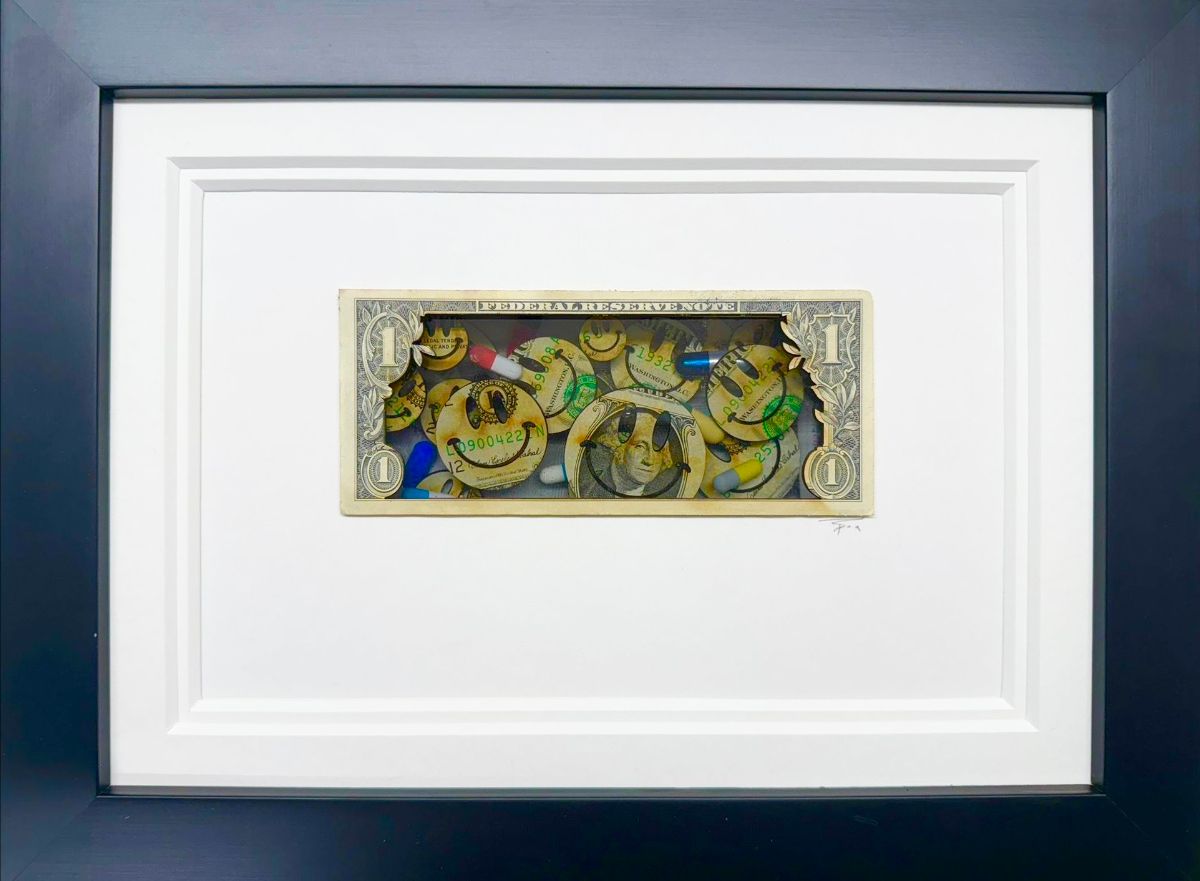 TBOY - 'Deep & Dirty Cash, Pills & Thrills'  - Currency Collection - Framed Original