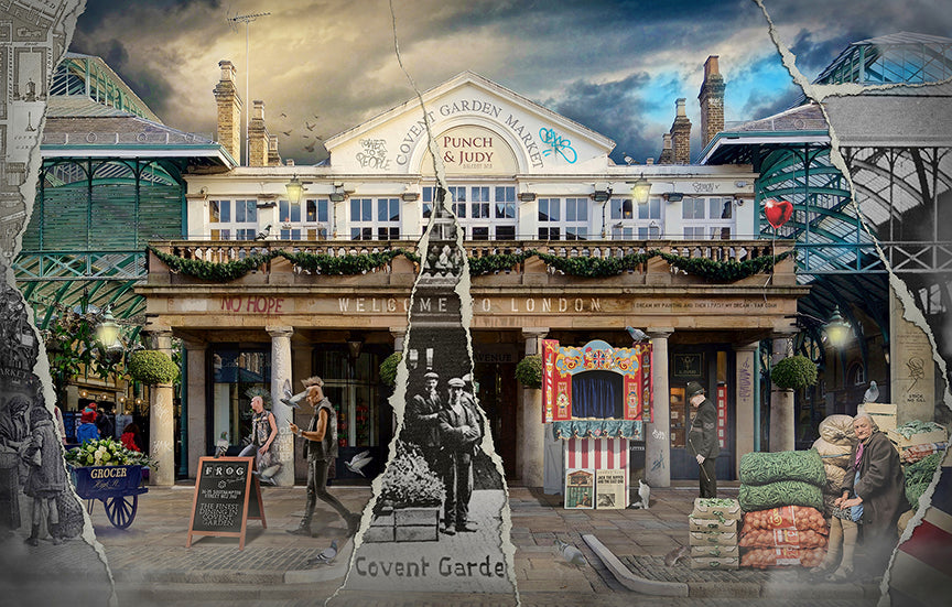 JJ Adams - 'Covent Garden Piazza'  - Framed Original