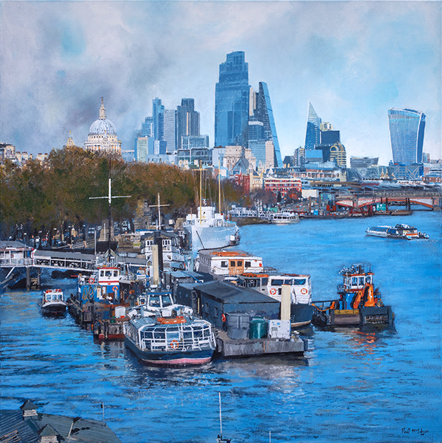 Paul McIntyre - 'Temple Pier & The City Of London' - Framed Limited Edition