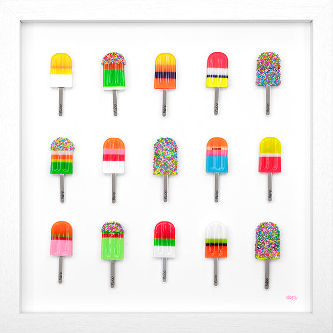 Dotty - 'Ice Ice Baby - Original Artwork XI' - Framed Resin Installation