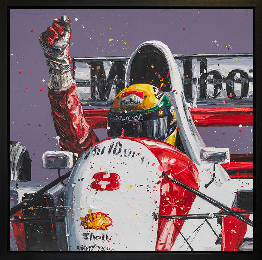 Paul Oz  'Concourse Senna - Wall Of Champion's'- Framed Canvas Print