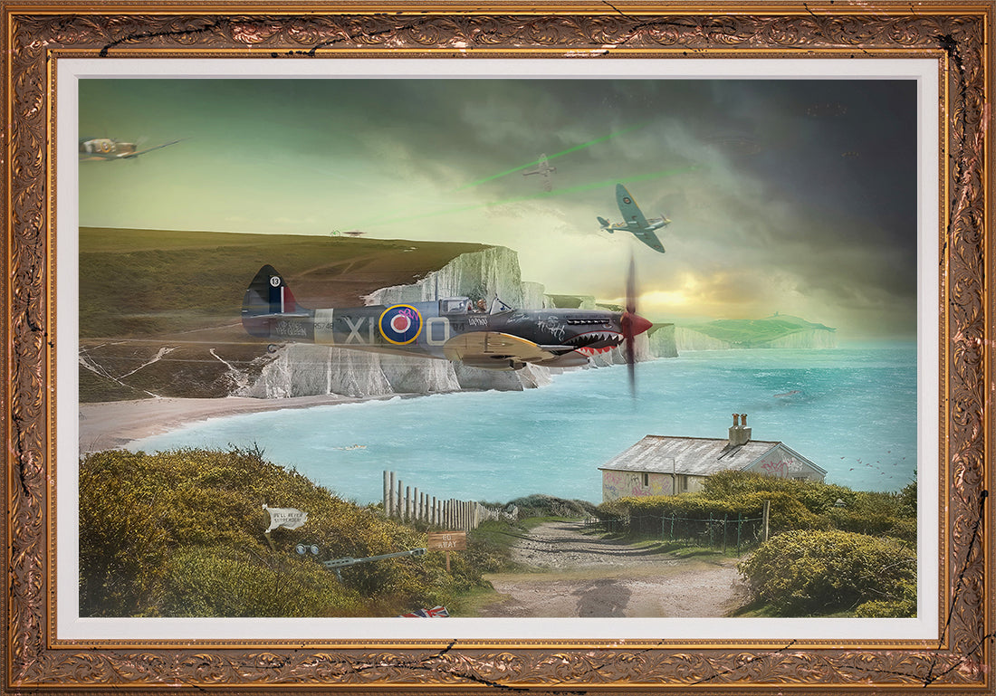 JJ Adams - 'Clifftop Scramble'  - Framed Original