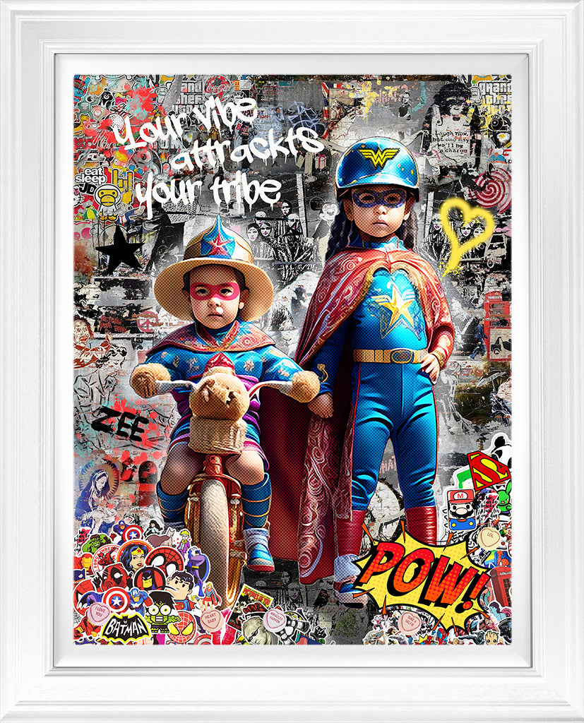 Zee - 'Your Vibe Attracts Your Tribe' - Framed Limited Edition Art