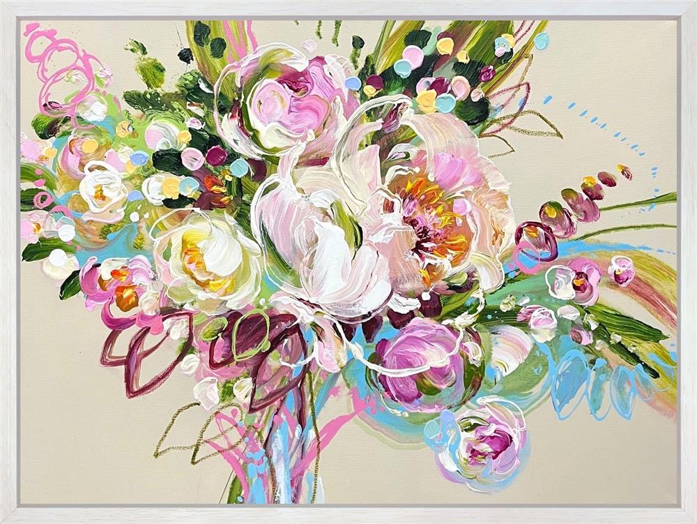 Anna Cher - 'A Bouquet For You' - Framed Original Artwork