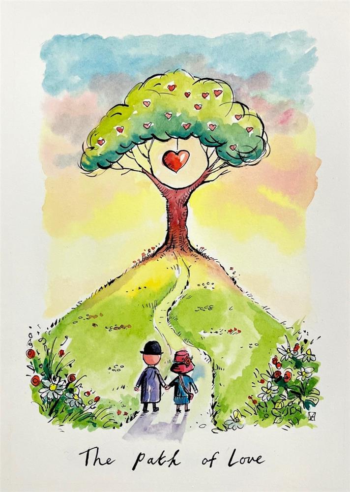 Michael Abrams - 'A Path Of Love' - Sketch - Framed Original Artwork