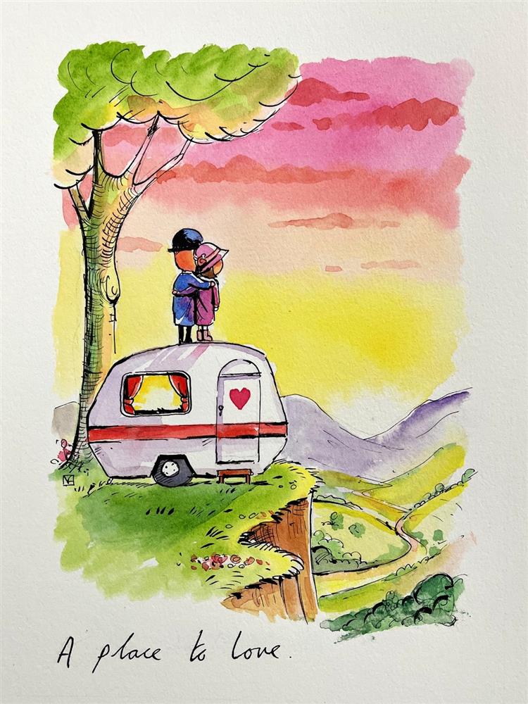 Michael Abrams - 'A Place To Love' - Sketch - Framed Original Artwork