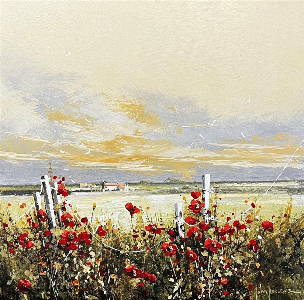 John Horsewell - 'A Walk Through The Wheat' - Framed Original Artwork
