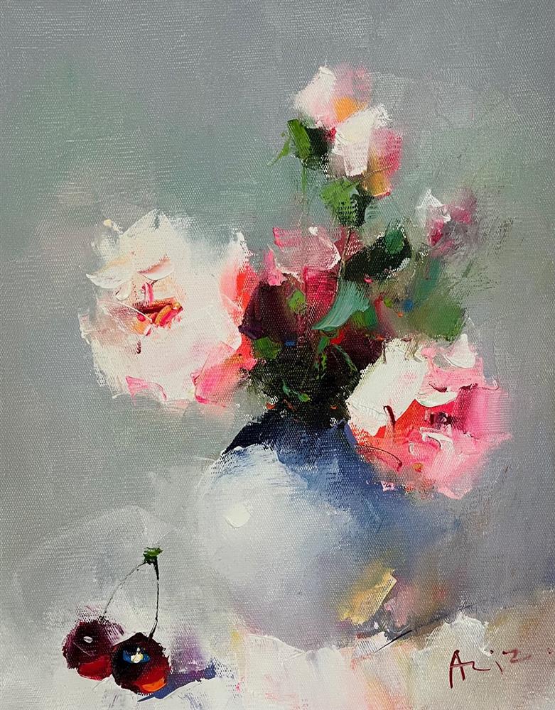 Aziz - 'A Whisper Of Pink' - Framed Original Artwork