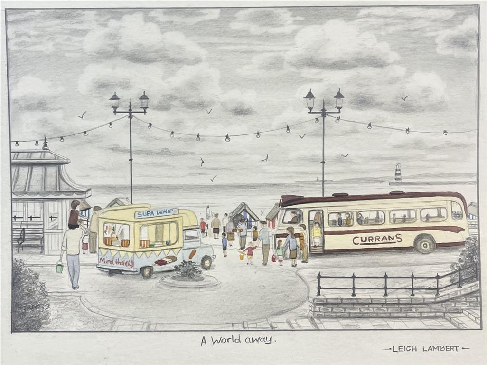 Leigh Lambert - 'A World Away'  - Framed Original Sketch