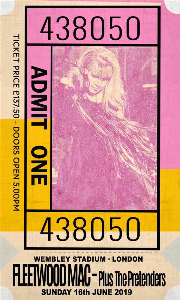 Linda Charles - 'Admit One - Fleetwood Mac ' - Framed Limited Edition