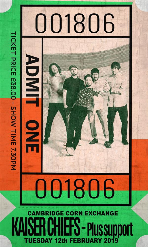 Linda Charles - 'Admit One - Kaiser Chiefs' - Framed Limited Edition