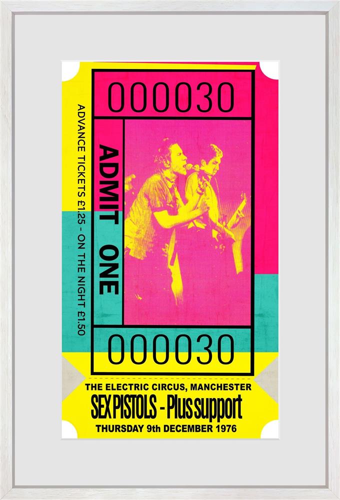 Linda Charles - 'Admit One - 'Sex Pistols' - Framed Limited Edition