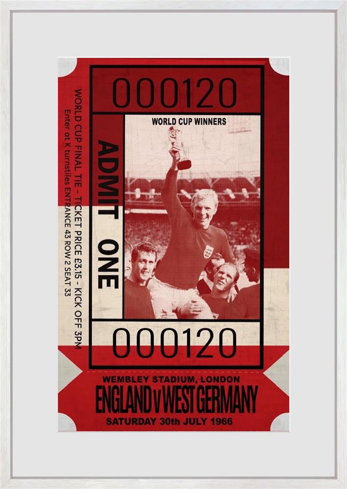 Linda Charles - 'Admit One - World Cup Winners' - Framed Limited Edition