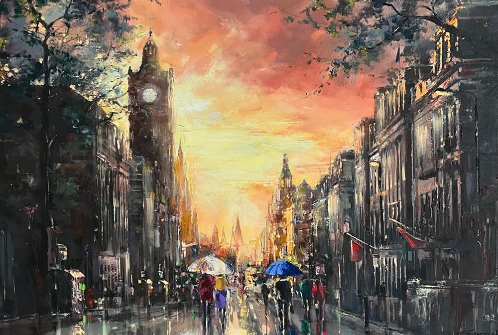 Ewa Czarniecka - 'After Rain In Edinburgh' - Framed Original Art