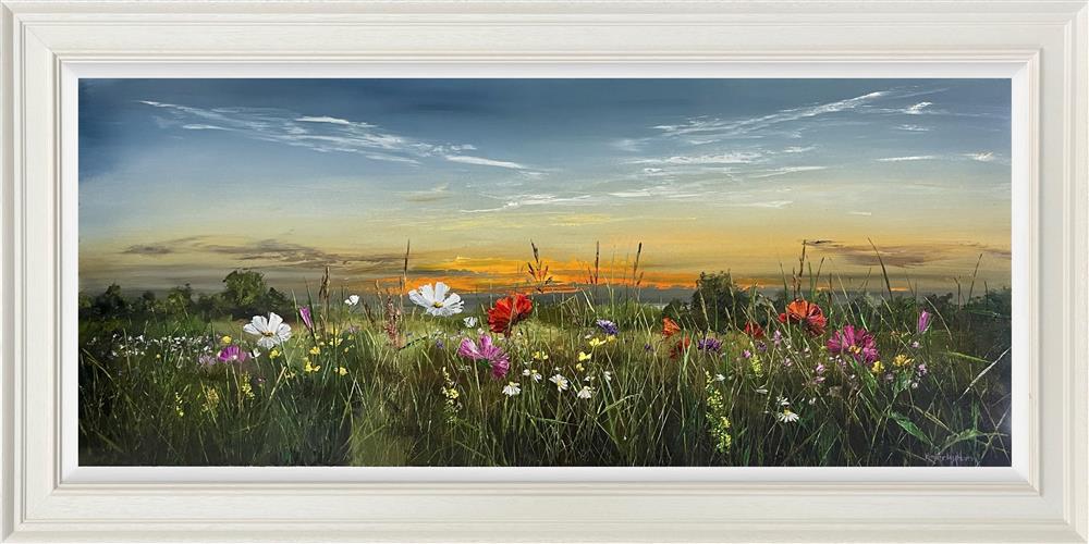 Kimberley Harris - 'Afterglow Wildflowers' - Framed Original Artwork