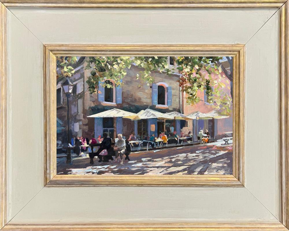 Rachele Dryden-Smith - 'Afternoon Cafe' - Framed Original Artwork