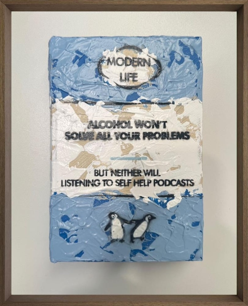 Hue Folk - Alcohol Won't- Mini Storybook' - Framed Original Artwork