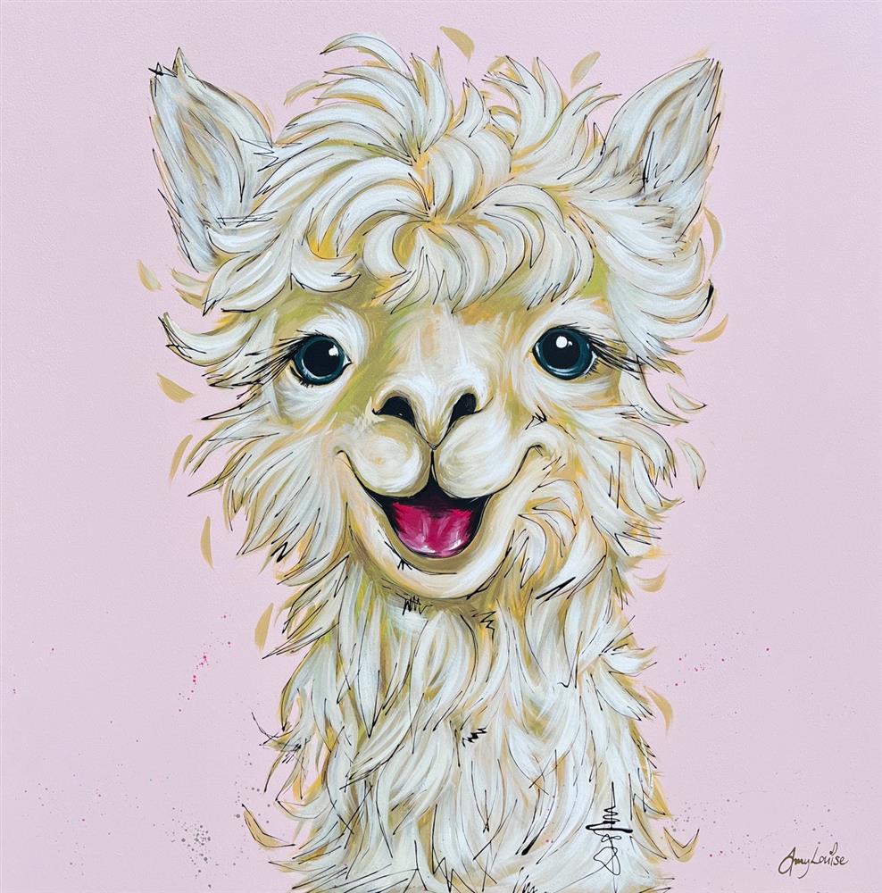 Amy Louise - 'Alpaca La Vanilla' - Framed Original Art
