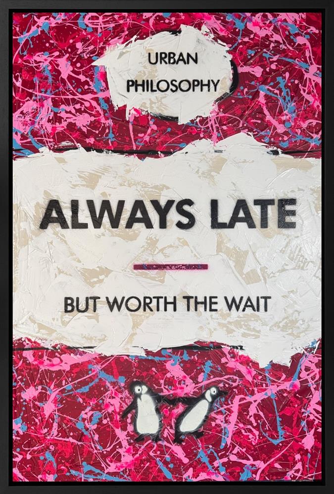 Hue Folk - 'Always Late' - Framed Original Artwork