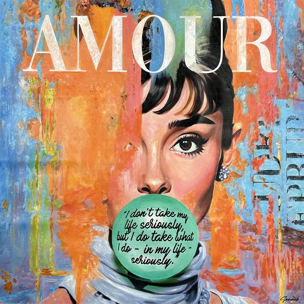 Sannib - 'Amour' - Framed Original Art