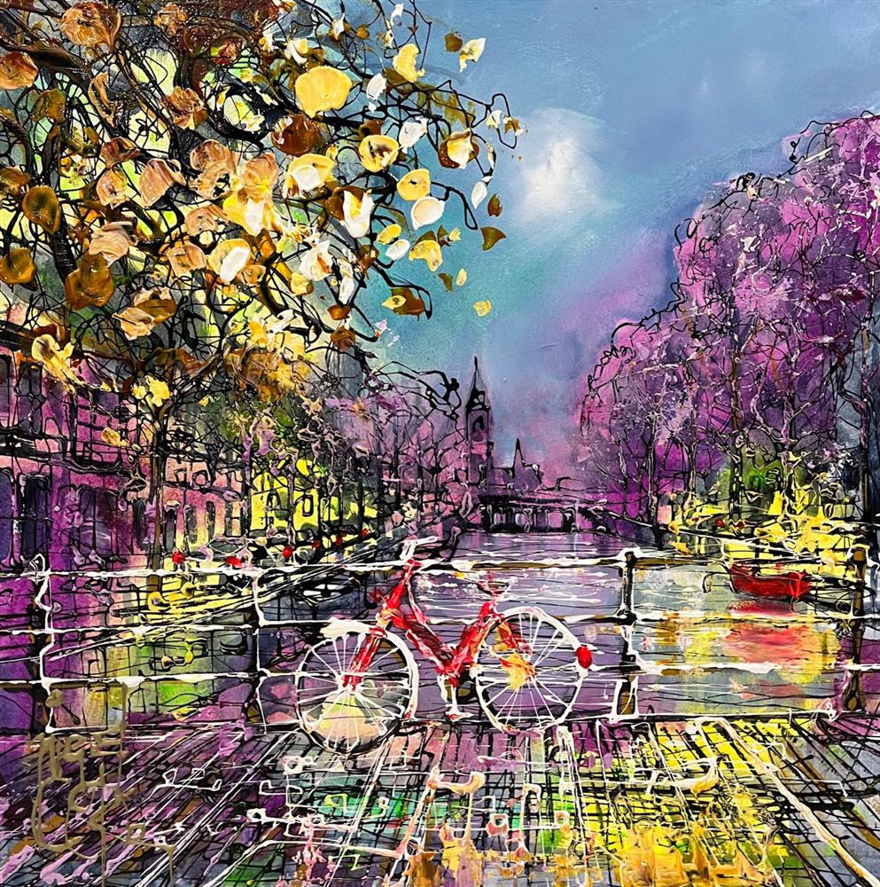 Nigel Cooke - 'Amsterdam Lights' - Framed Original Artwork