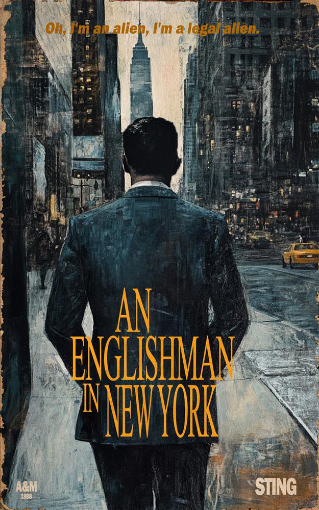 Linda Charles - 'An Englishman In New York' - Framed Original Artwork