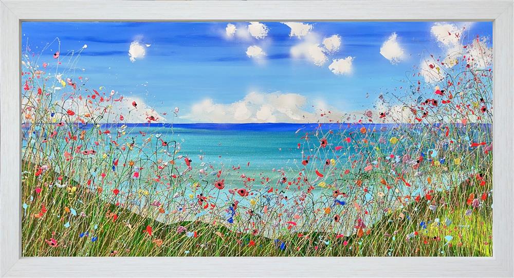 Lisa Pang - 'And The Sky Was So Blue' - Framed Original Artwork