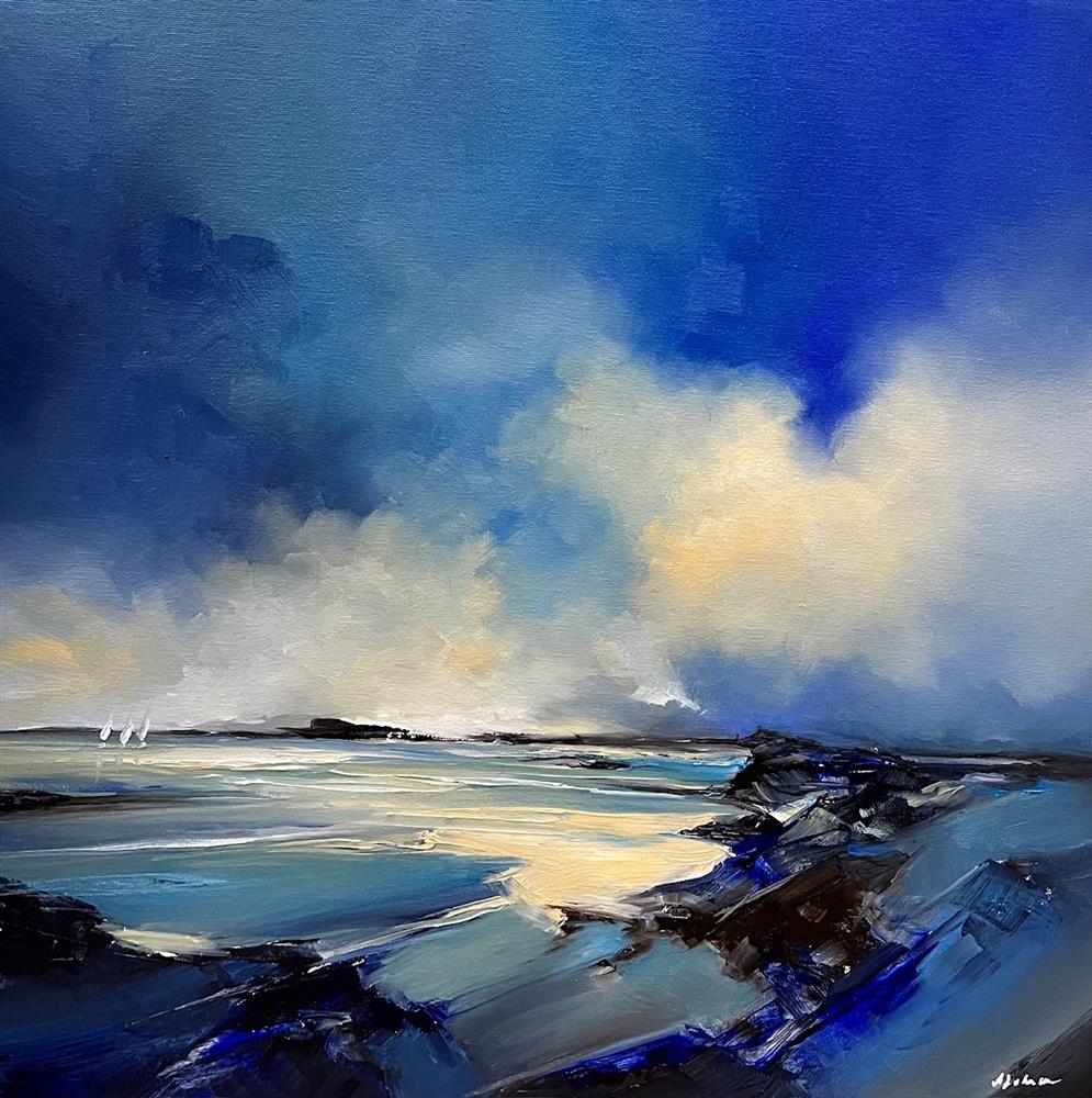 Alison Johnson - 'Aqua Marine I' - Framed Original Artwork