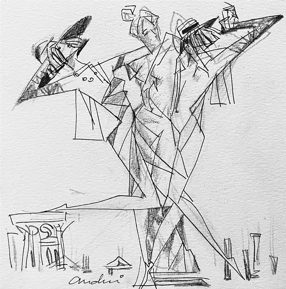 Andrei Protsouk - 'Archilles - Study' - Framed Original Art