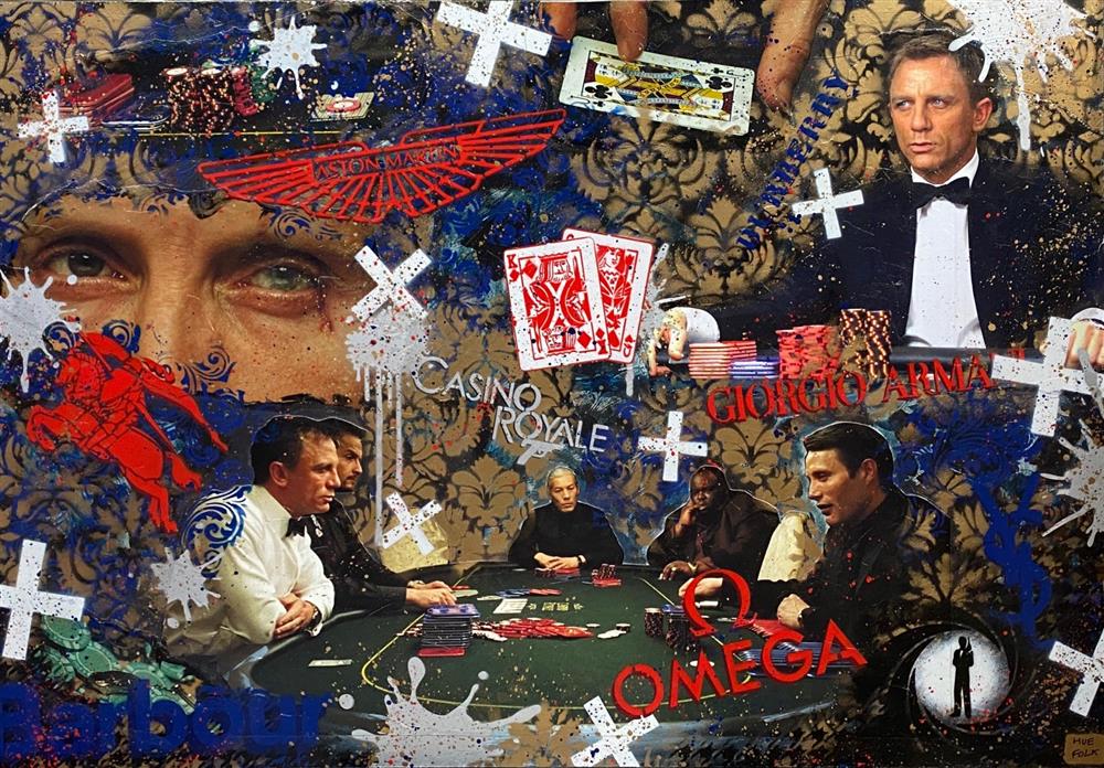 Hue Folk - 'At The Casino' - Framed Original Art
