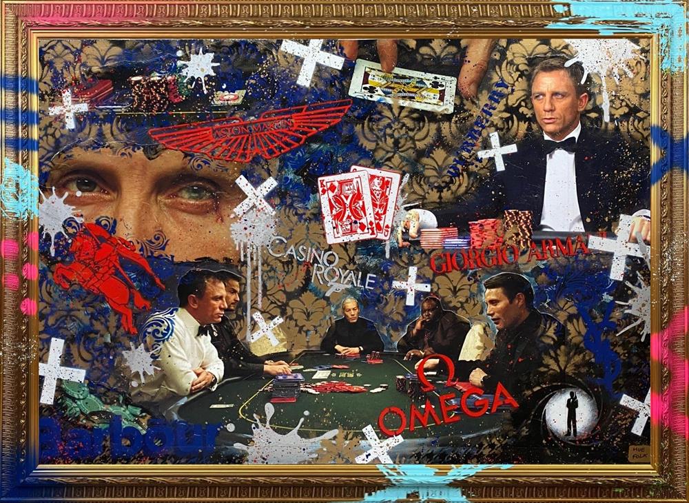 Hue Folk - 'At The Casino' - Framed Original Art