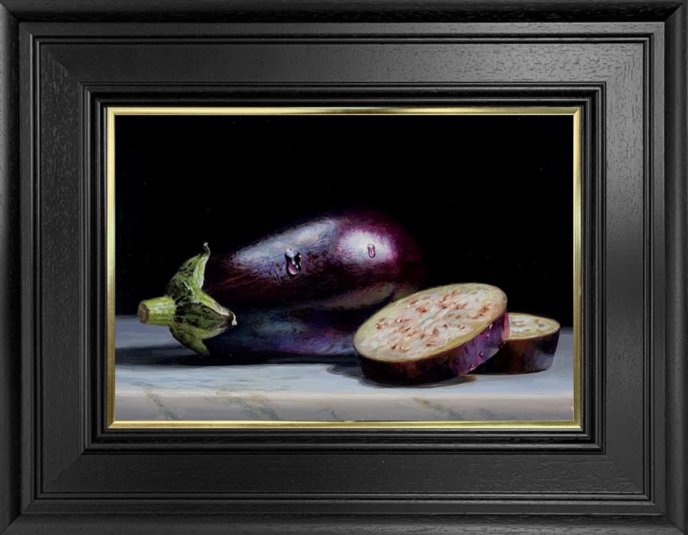 Tony Owens - 'Aubergine And Slices' - Framed Original Artwork