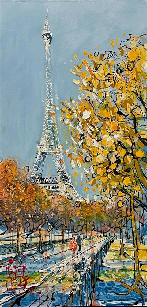 Nigel Cooke - 'Autumn Petals In Paris' - Framed Original Artwork
