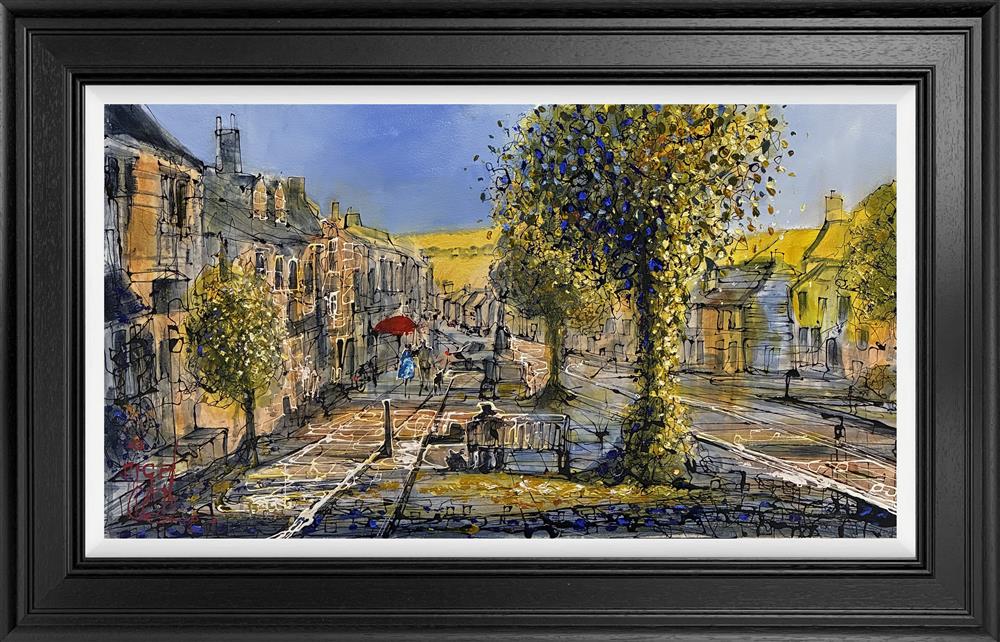 Nigel Cooke - 'Autumn On Burford High Street' - Framed Original Artwork
