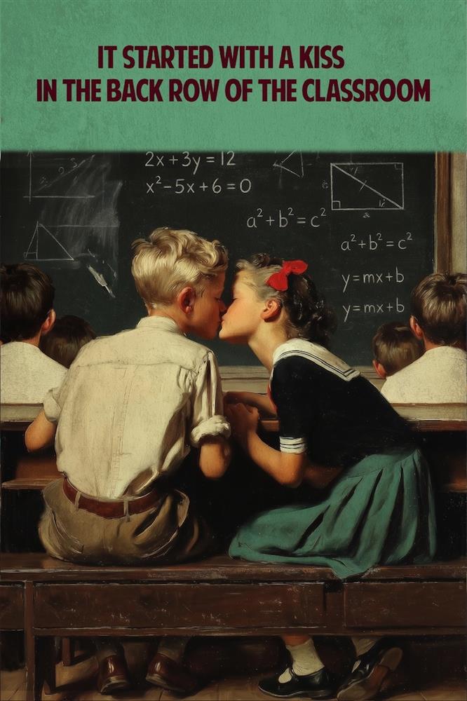 Linda Charles - 'Back Row Of The Classroom - ReMastered' - Framed Original Artwork