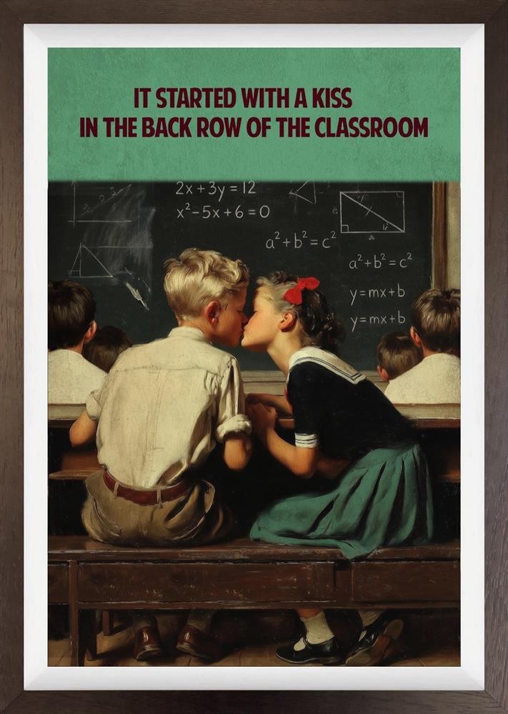 Linda Charles - 'Back Row Of The Classroom - ReMastered' - Framed Original Artwork