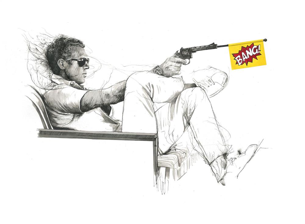 Scott Tetlow - 'King Of Cool' - Framed Original Art