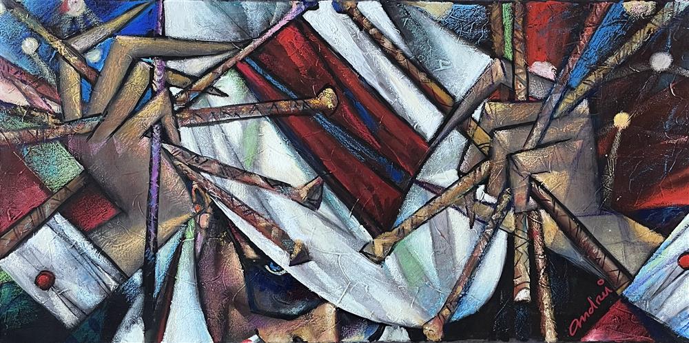 Andrei Protsouk - 'Beat The Drums' - Framed Original Art