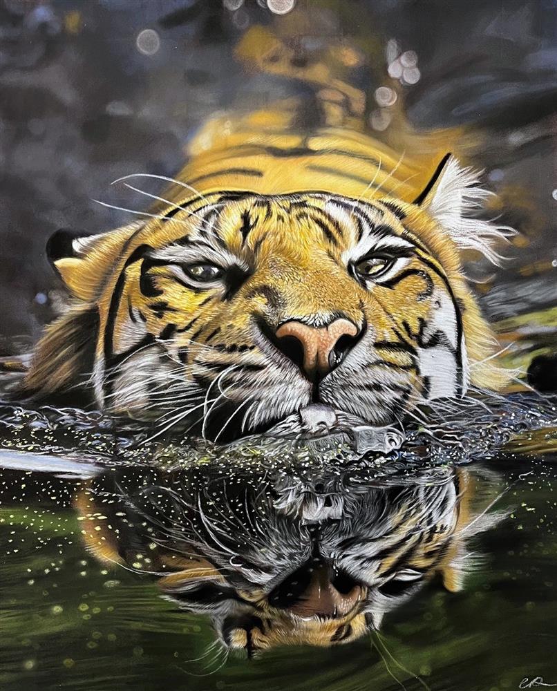 Clare Parkes - 'Beauty In The River' - Framed Original Art