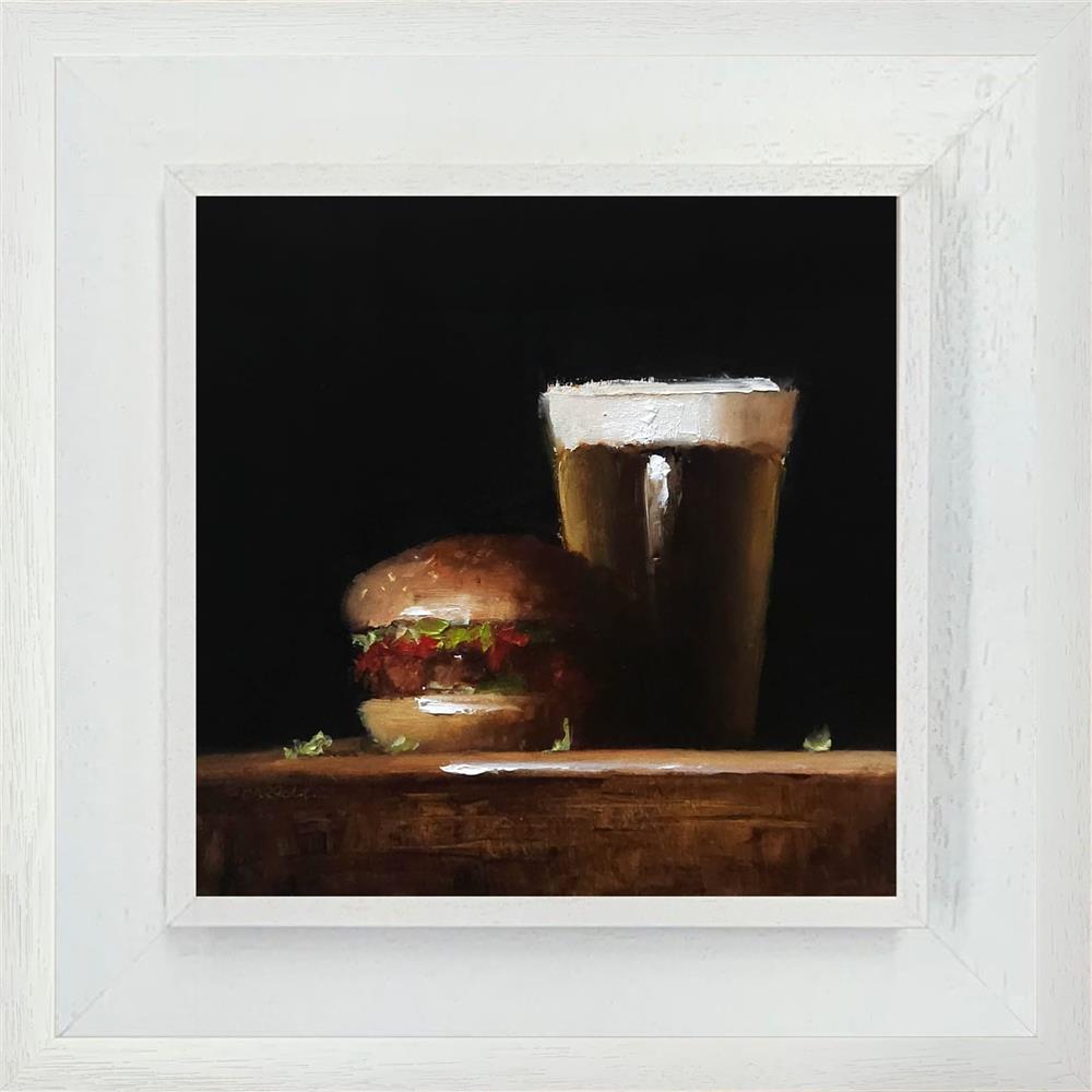 Neil Carroll - 'Beer And Burger' - Framed Original Artwork