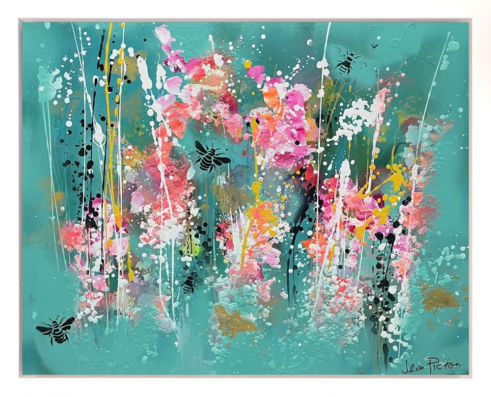 Jean Picton -  'Bees And Bloom III' - Framed Original Art